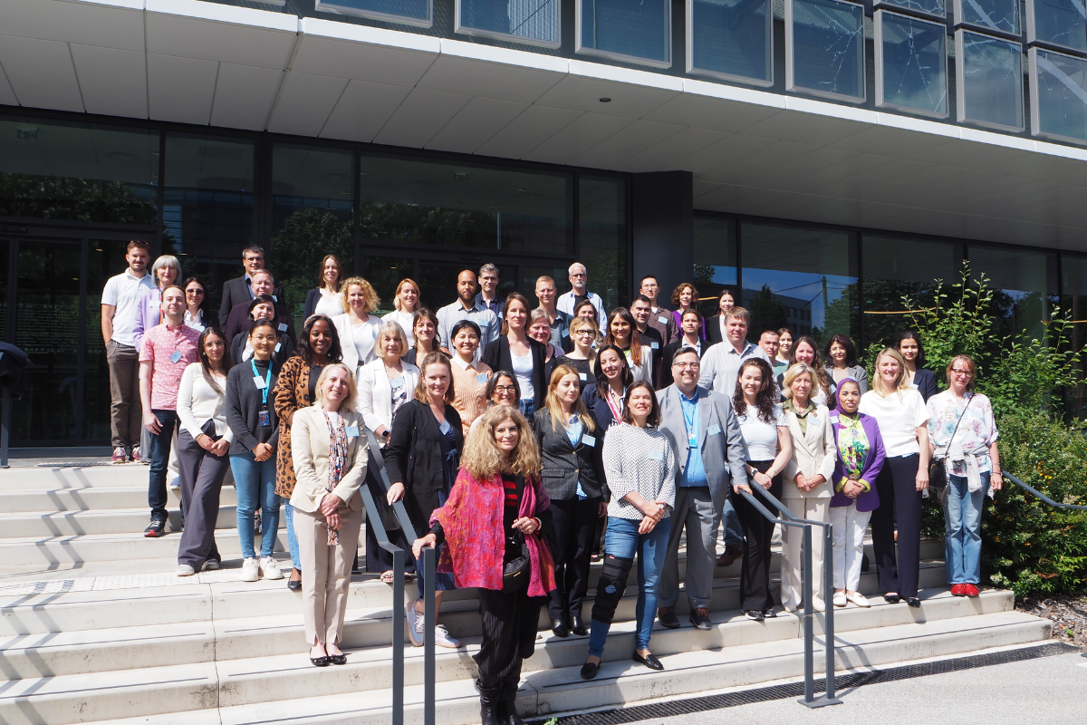 A group picture of people attending the ELSI Symposium in Lyon, France.